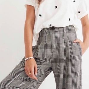 NWT Madewell Wide Leg Crop Trousers